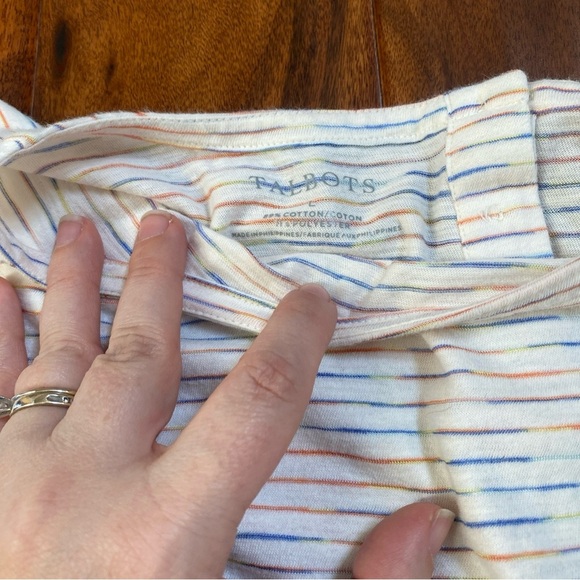 Talbots Space Dye Pocket Tee. Size Large. - Picture 5 of 8